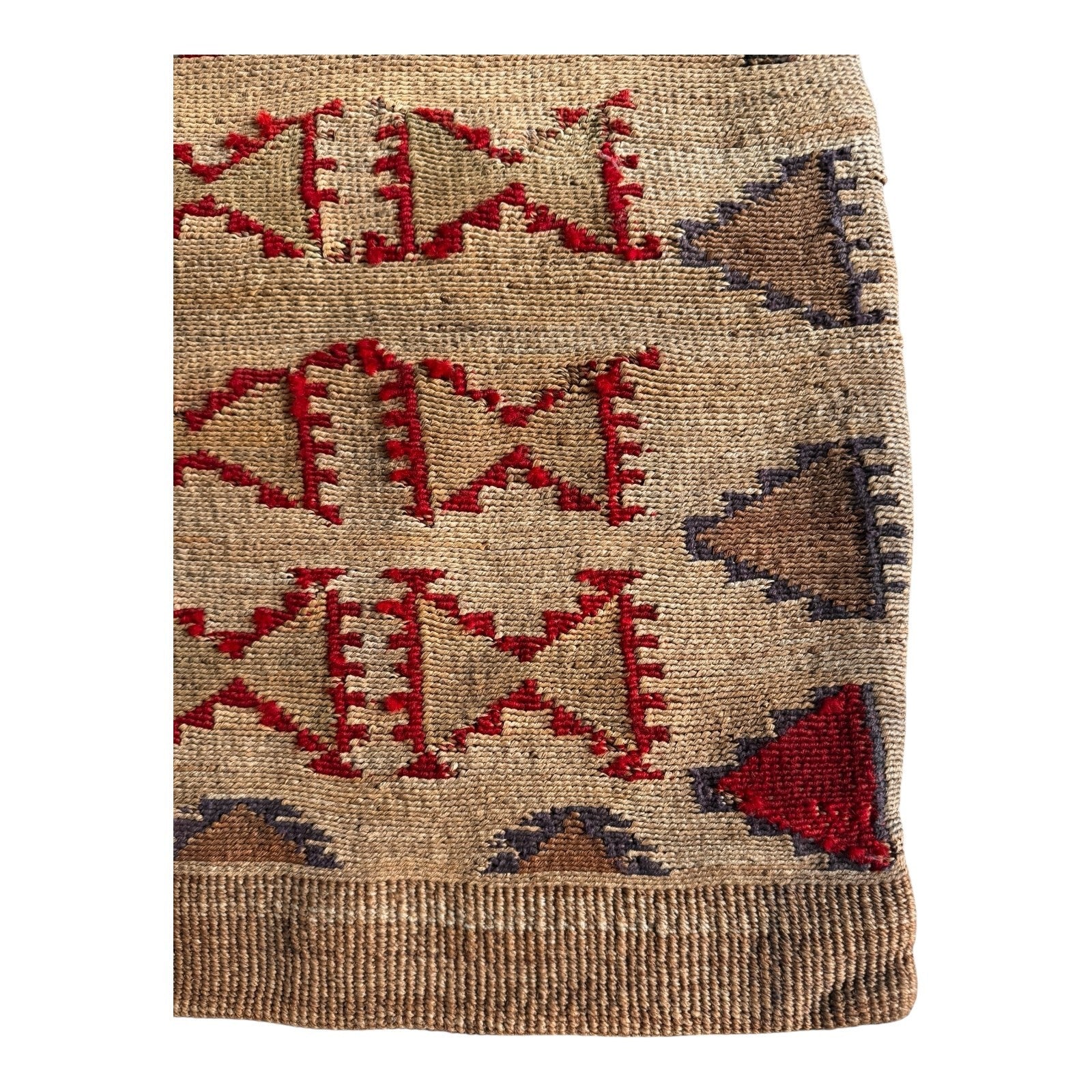 Antique Native American Plateau Nez Perce Double Sided Corn Husk Flat Bag