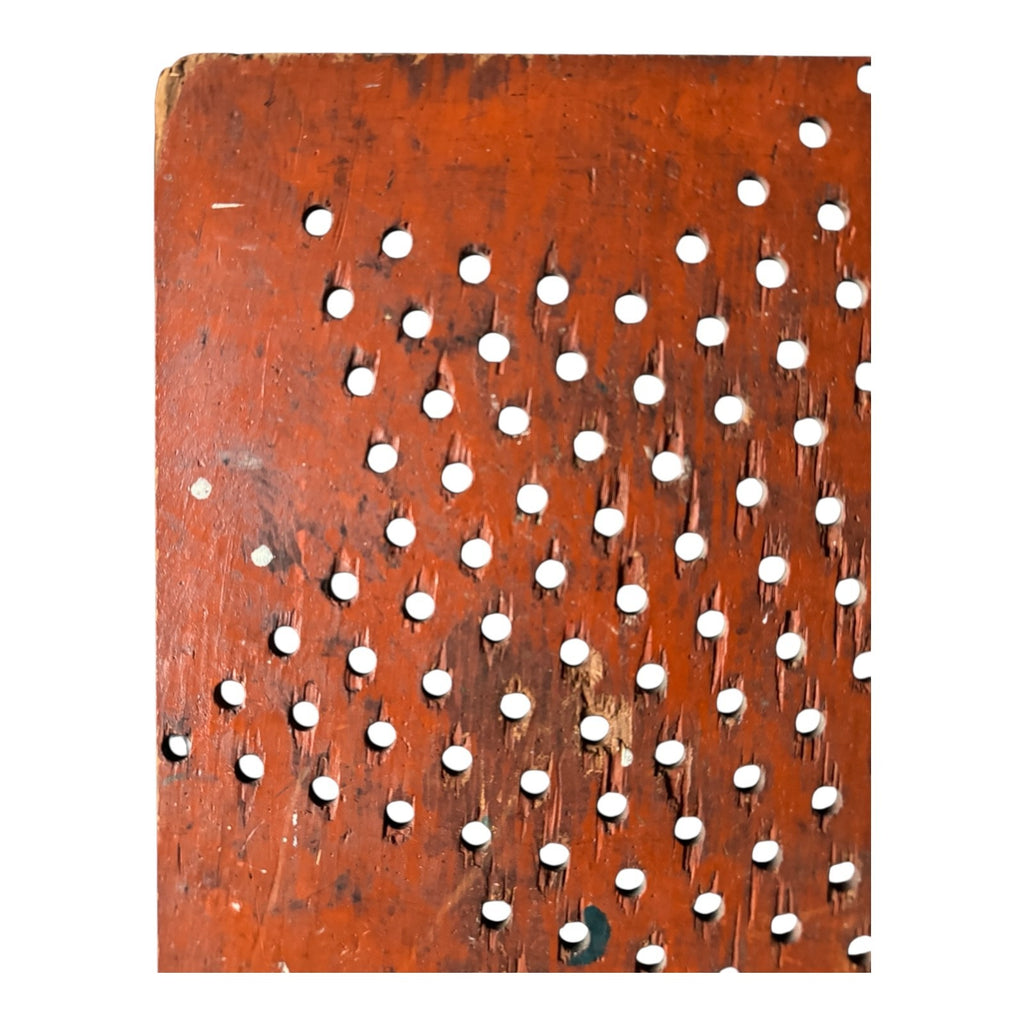 Antique Folk Art Chinese Checkers Style Peg Pin Game Board