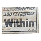 Antique Americana Wooden FOR SALE House Real Estate Advertising Sign