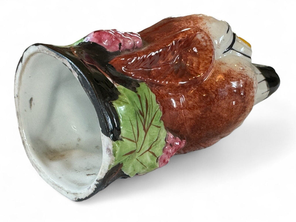 Antique Staffordshire Porcelain Fox & Foliage Stirrup Cup