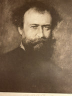 Antique Portrait Print of Wilhelm Busch by Franz von Lenbach - Heliogravure
