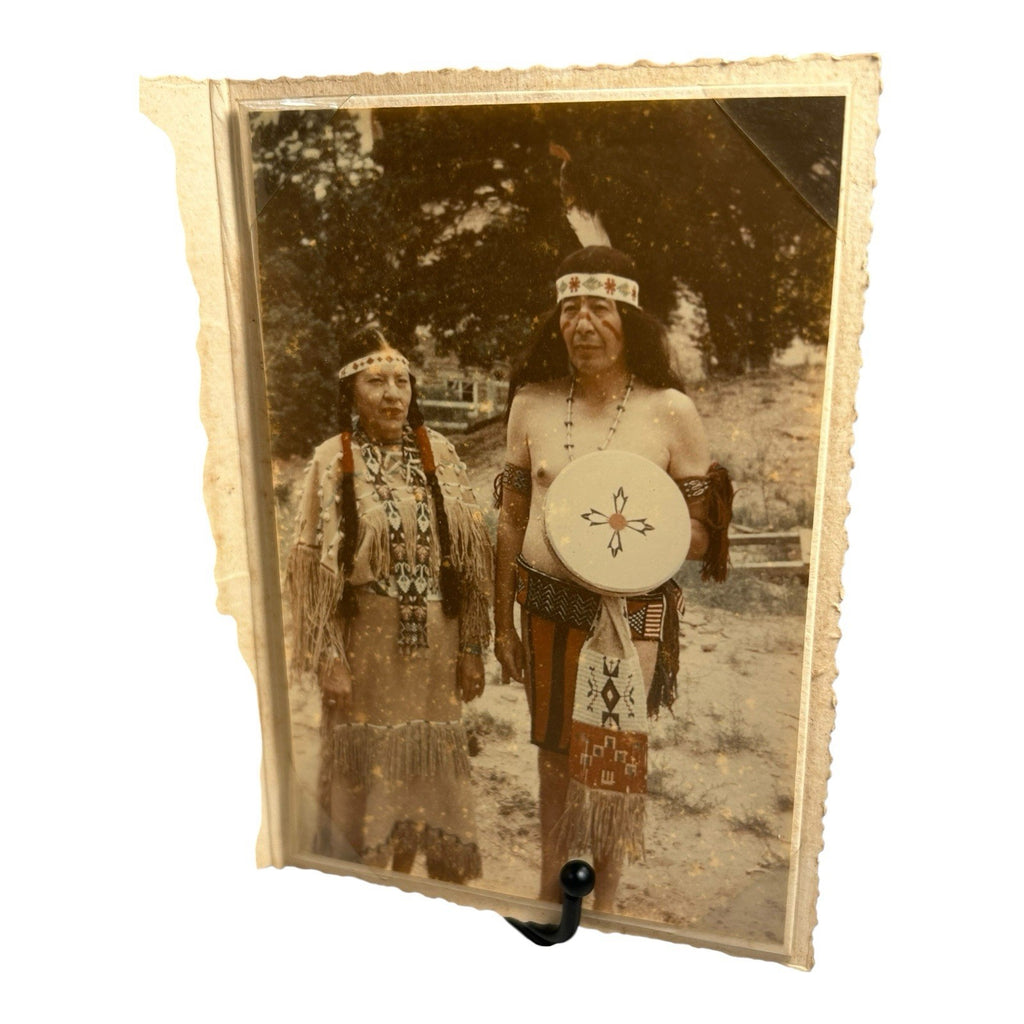 Antique Photograph of Native American Chief & Wife
