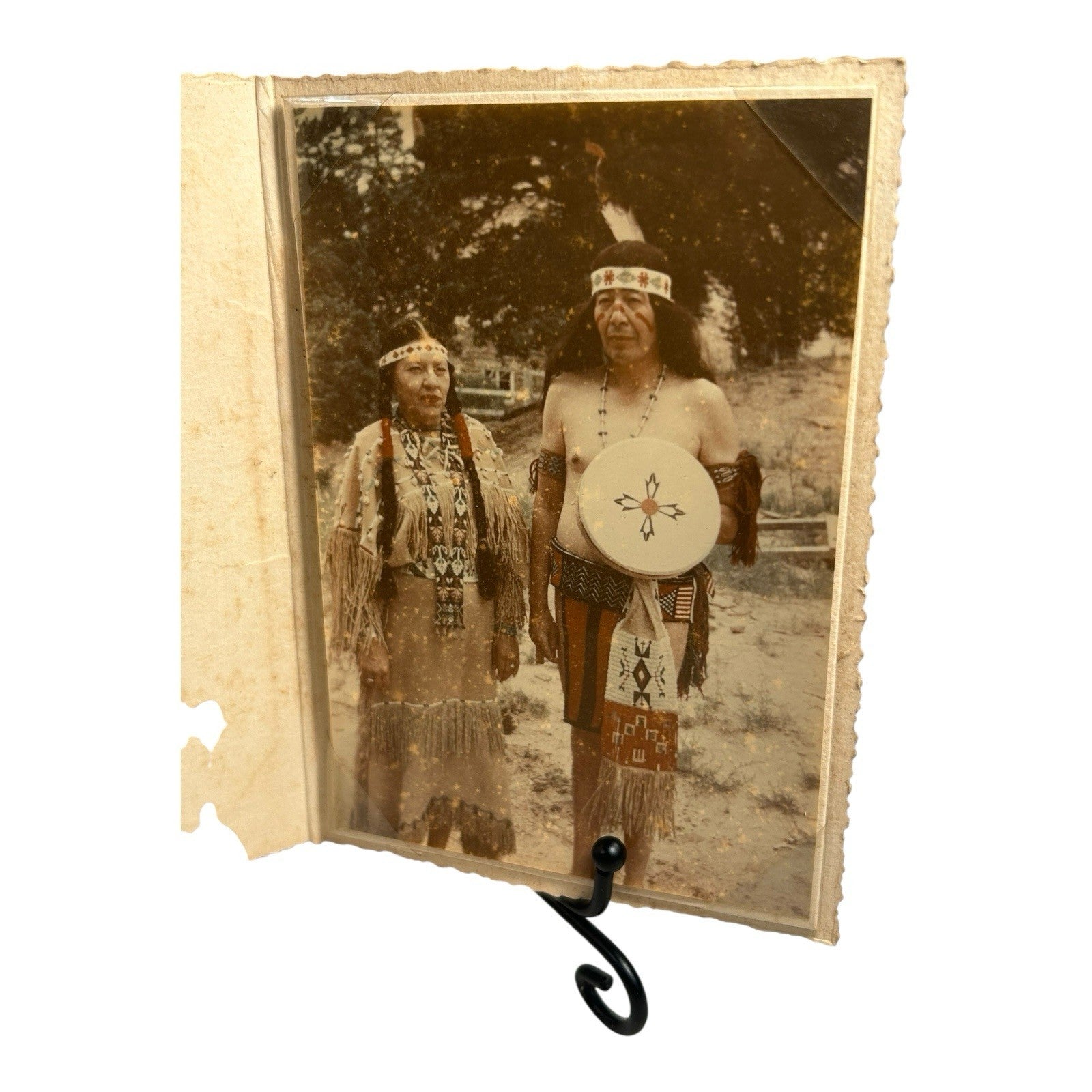 Antique Photograph of Native American Chief & Wife