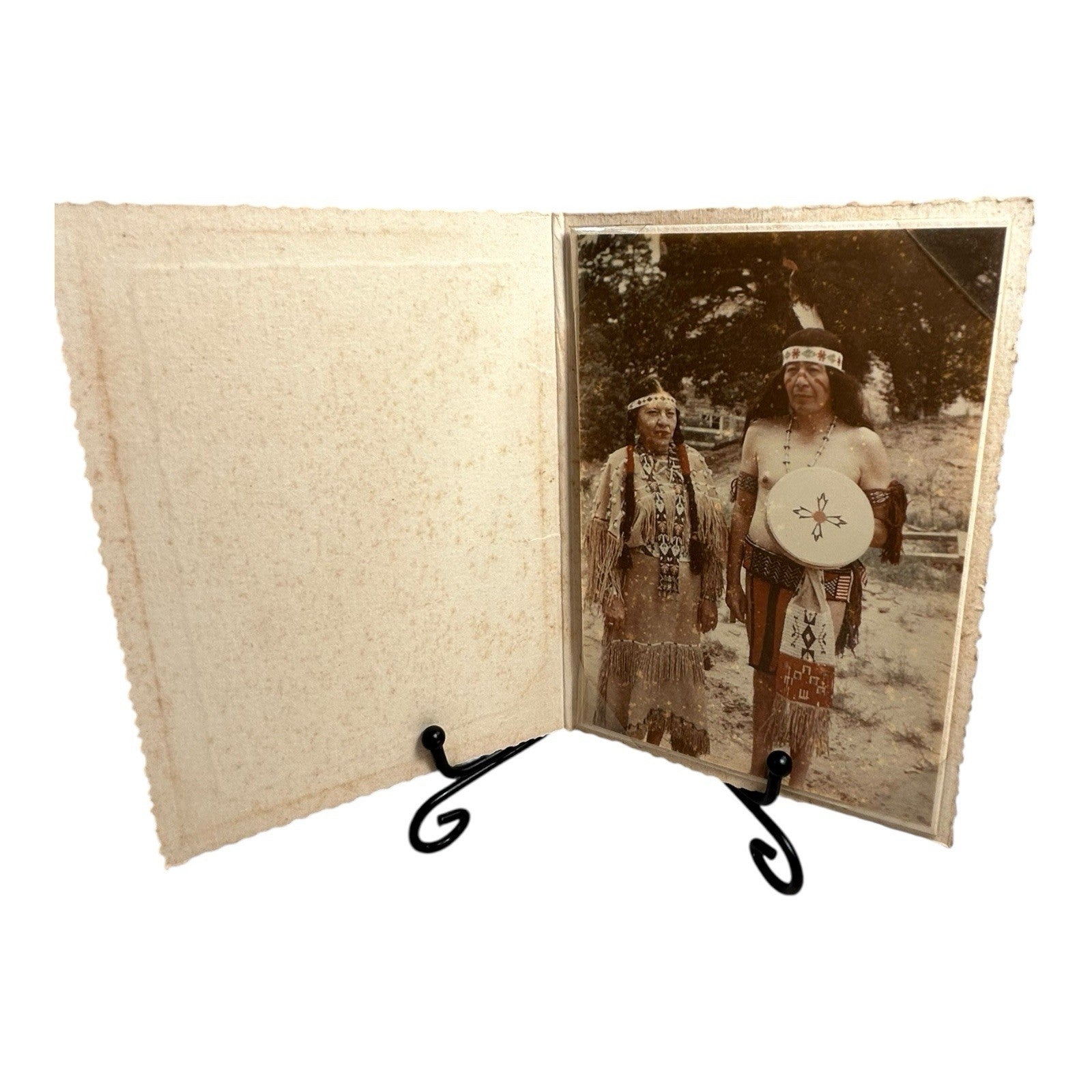 Antique Photograph of Native American Chief & Wife