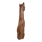 Vintage Tall Mid-Century Handcarved Folk Art Primitive Wooden Cat Statue