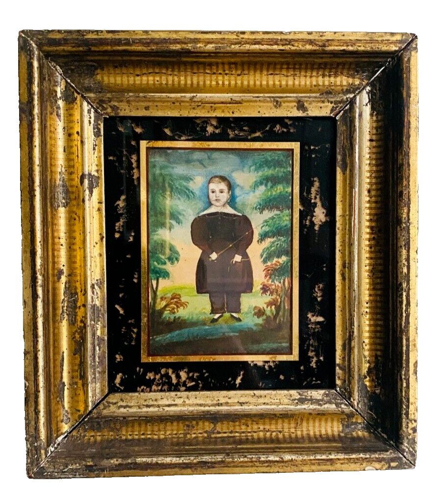 Antique Published Folk Art Miniature by James Sanford Ellsworth – Exhibited 1835