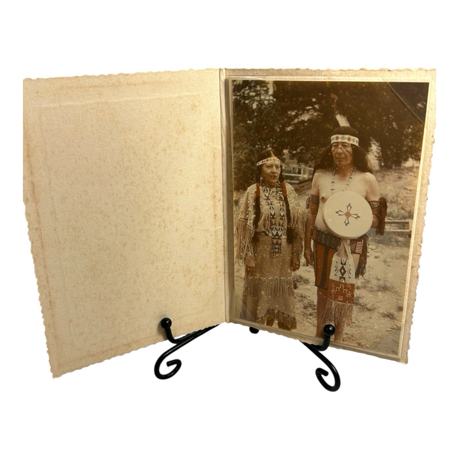 Antique Photograph of Native American Chief & Wife