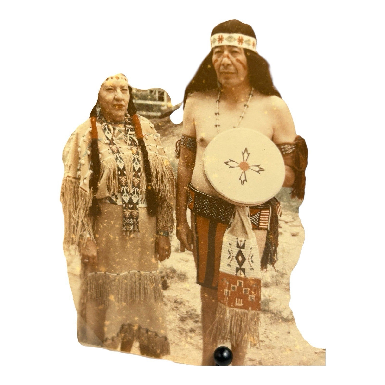 Antique Photograph of Native American Chief & Wife