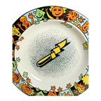 Vintage Bopla Langenthal Swiss Ceramic Bowl - Abstract Pop Art Border