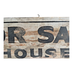 Antique Americana Wooden FOR SALE House Real Estate Advertising Sign