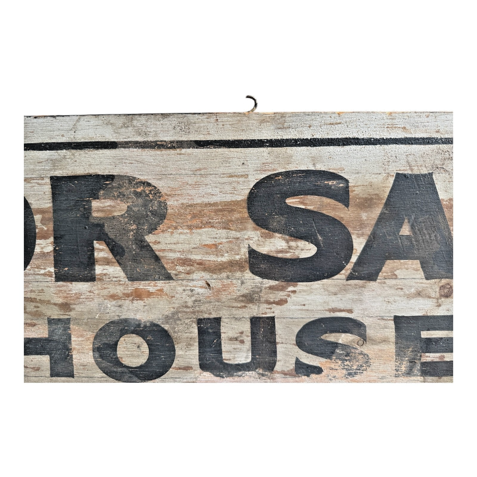 Antique Americana Wooden FOR SALE House Real Estate Advertising Sign