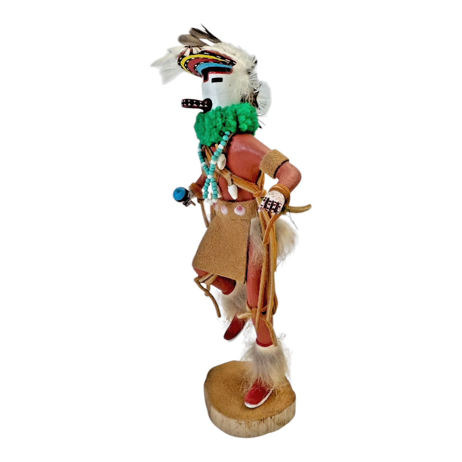 Vintage Hand Carved Native American Hopi Deer Kachina (Signed, M Nelson)