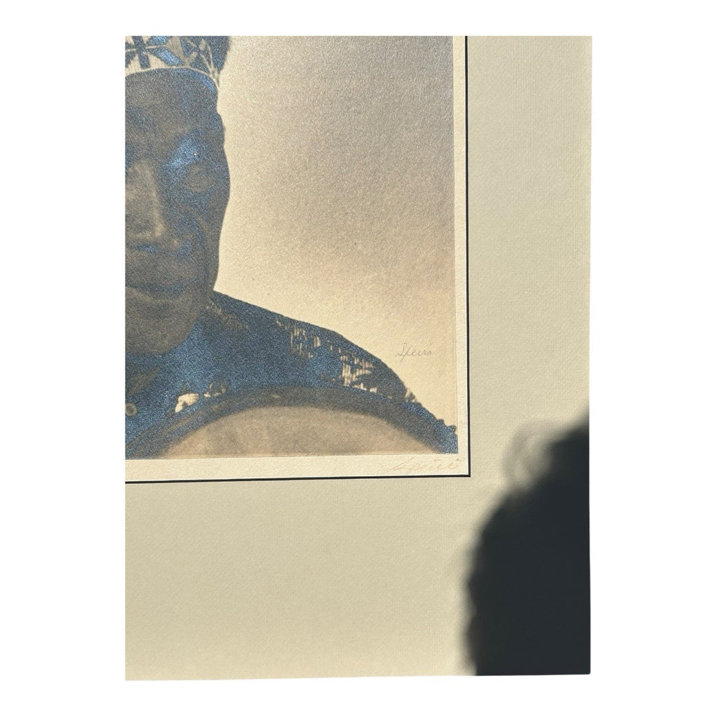 Antique Native American Photograph Entitled War Bonnet by Speirs