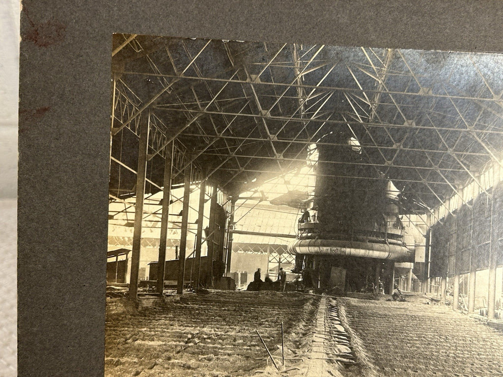 Antique Large Cabinet Card Early Photograph Blast Furnace Owned by Mike Wolfe