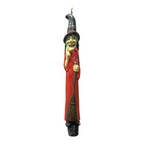 Vintage Halloween Gurley Style Witch Candle with Broom