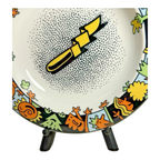 Vintage Bopla Langenthal Swiss Ceramic Bowl - Abstract Pop Art Border