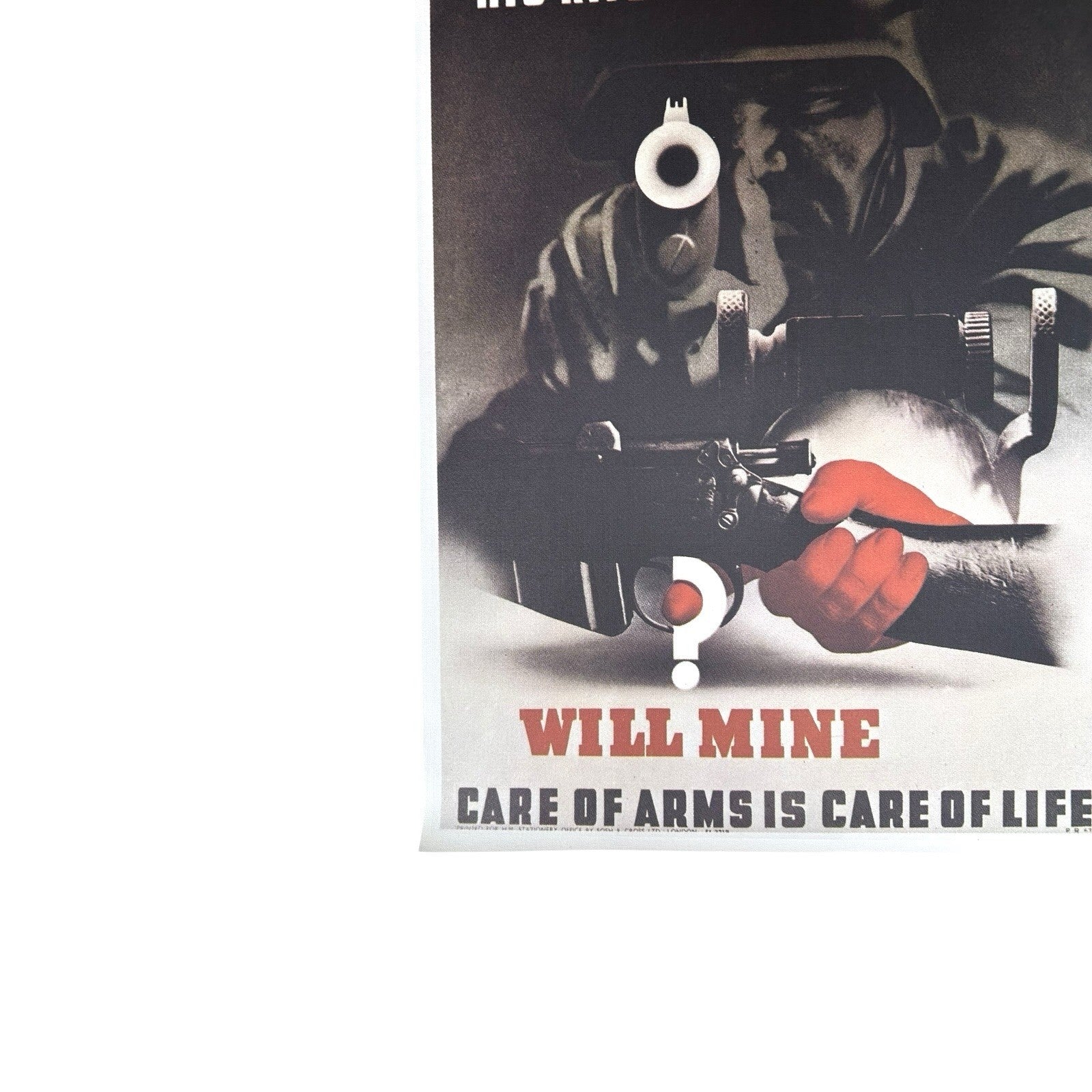 Vintage Giclee of British WW2 Poster Care of Arms by Abram Games