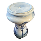 Antique Rare Tall Weller Blue Jap Birdimal Pottery Pedestal Plant Stand - 21"