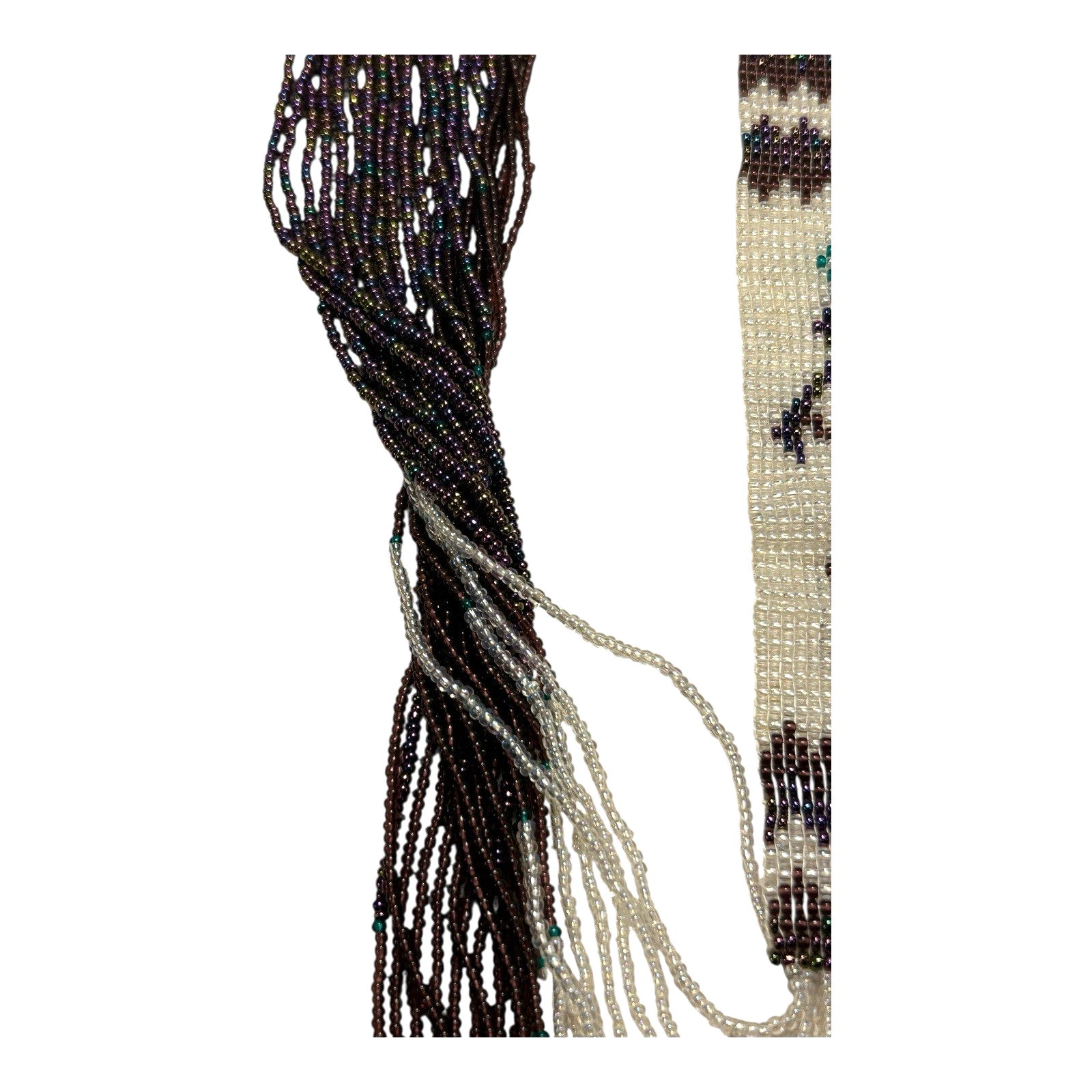 Vintage Southwestern Native American Beaded Necklace - Dancer Pattern