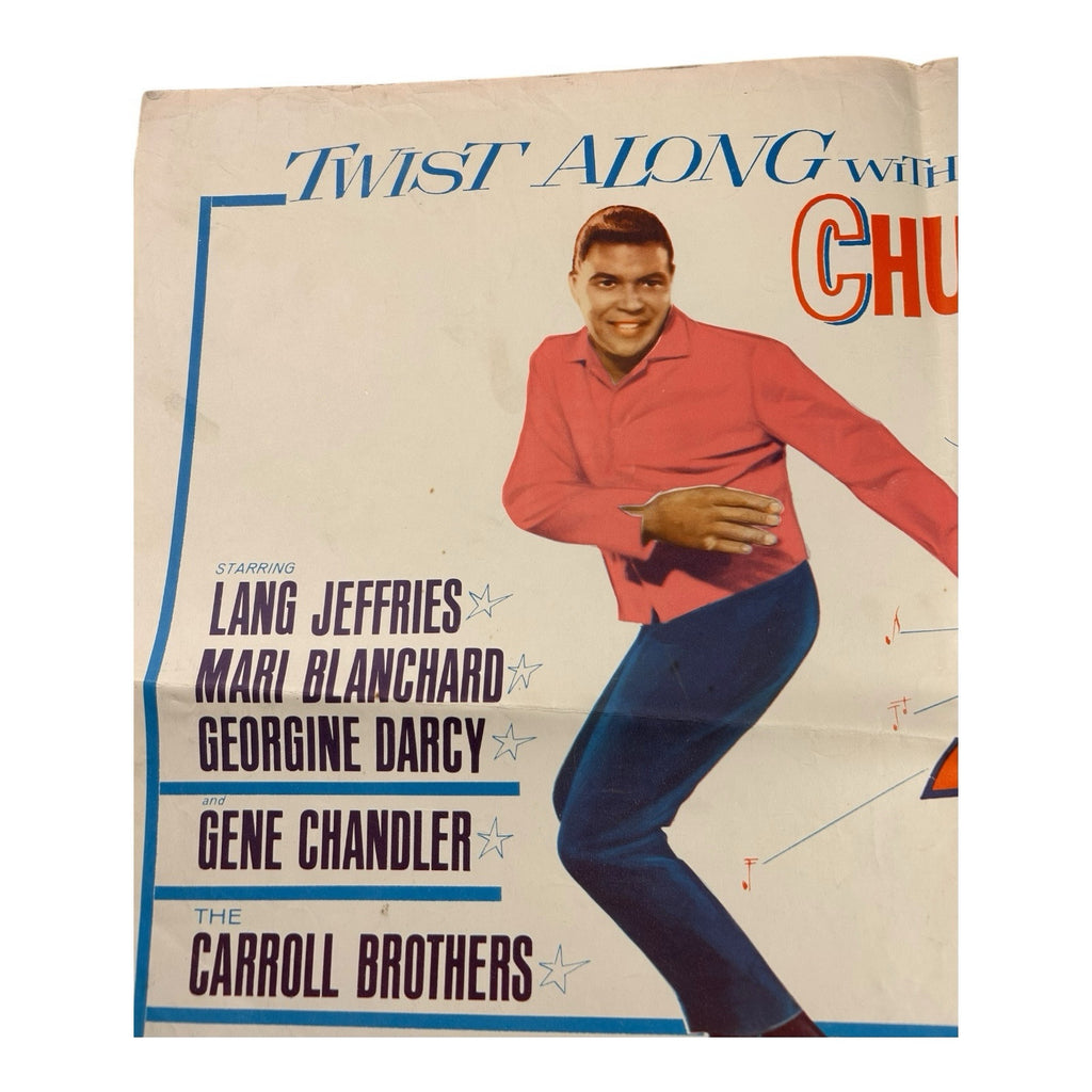 Vintage 1962 Chubby Checker Authentic Don't Knock The Twist Movie Poster