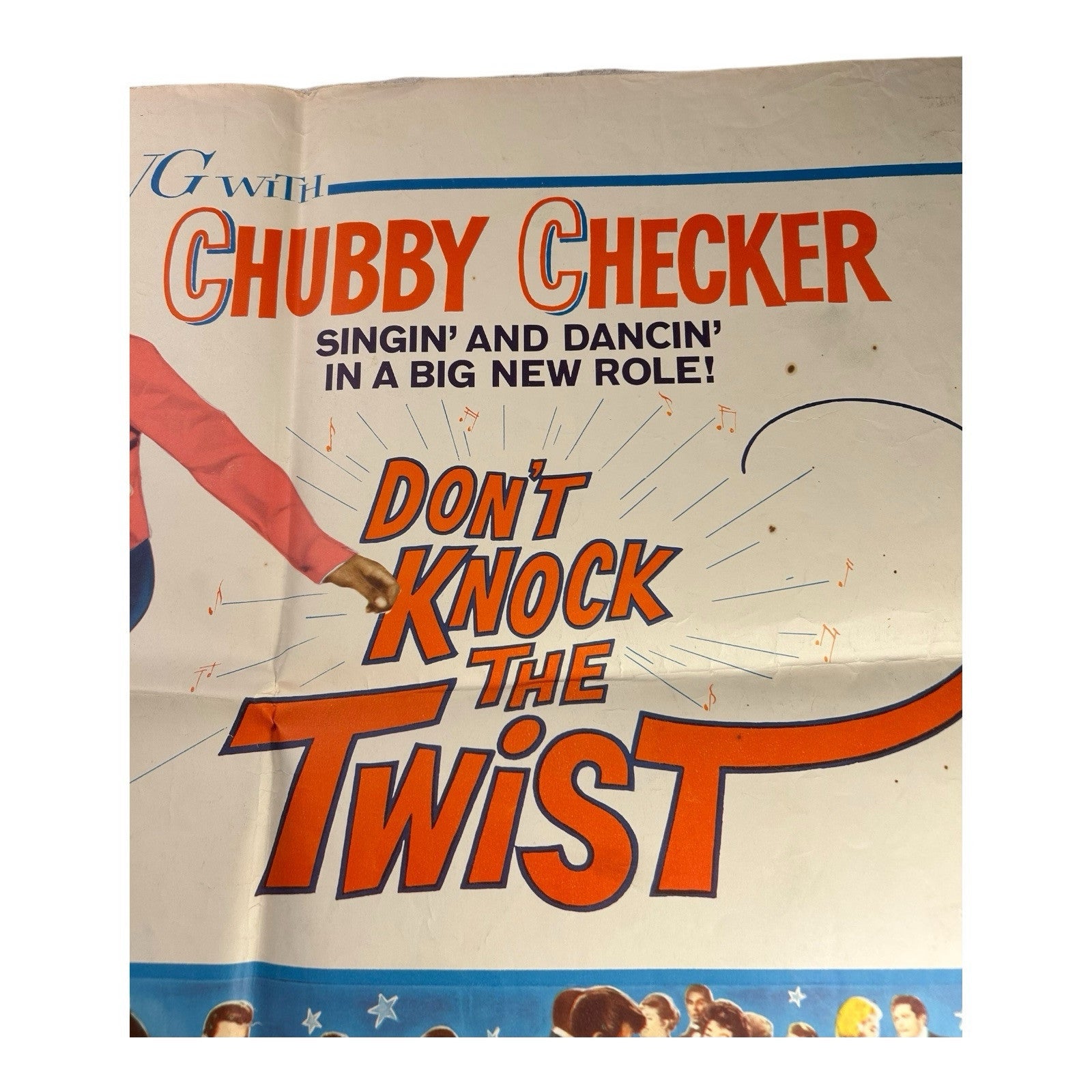 Vintage 1962 Chubby Checker Authentic Don't Knock The Twist Movie Poster