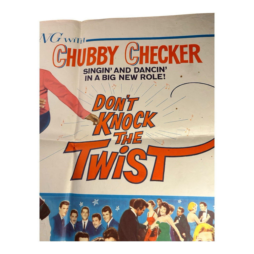 Vintage 1962 Chubby Checker Authentic Don't Knock The Twist Movie Poster