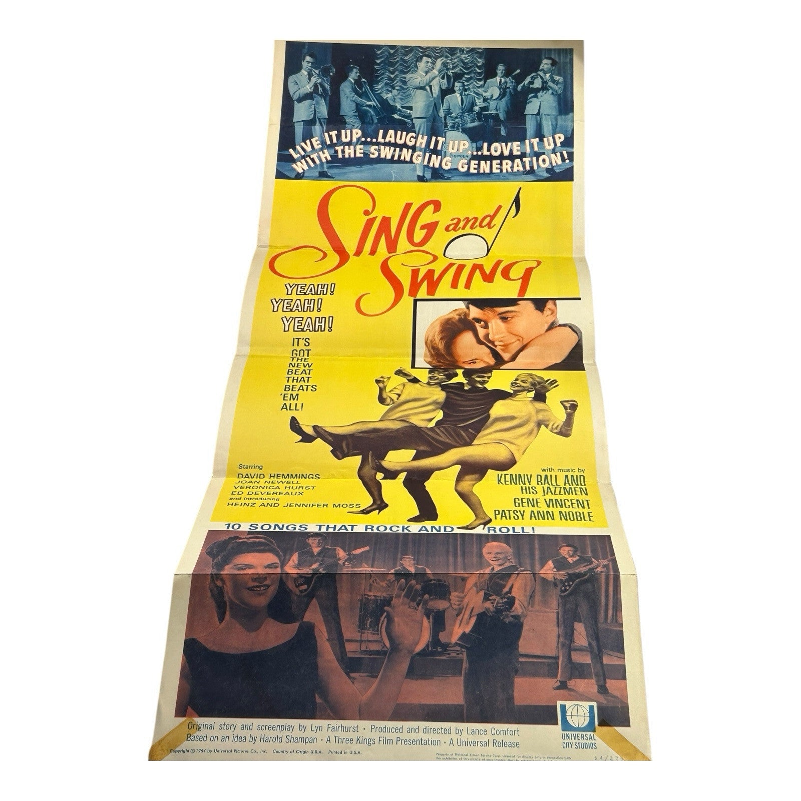 Vintage 1964 Sing & Swing Movie Poster