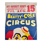 Vintage Clyde Beatty & Cole Bros World's Largest Circus Cardboard Poster