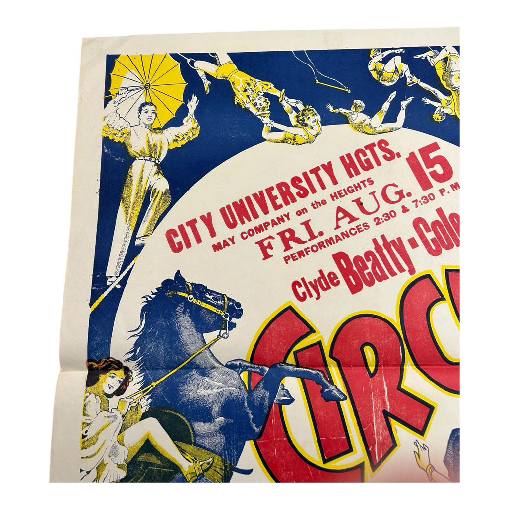 Vintage Clyde Beatty - Cole Brothers Circus Poster