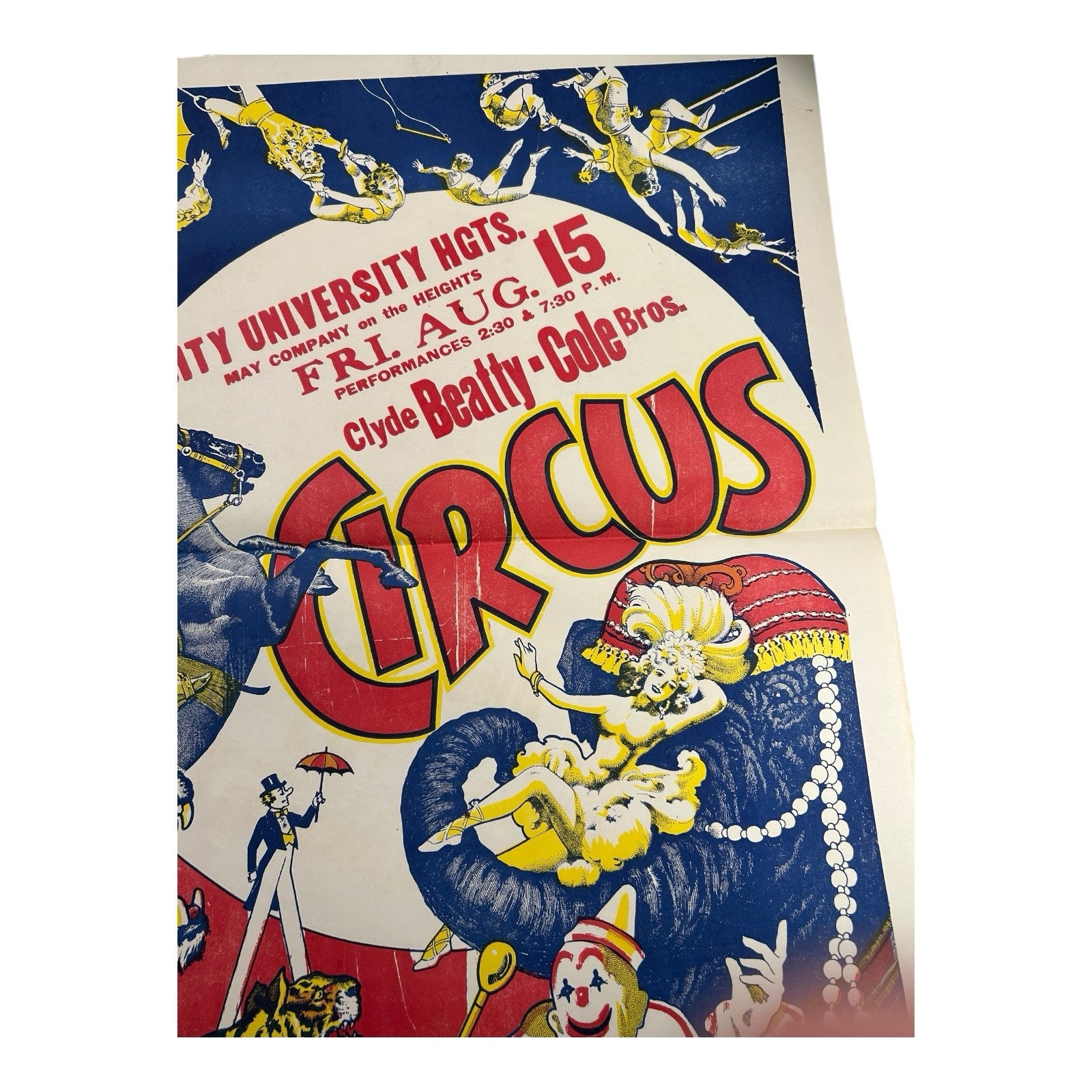 Vintage Clyde Beatty - Cole Brothers Circus Poster