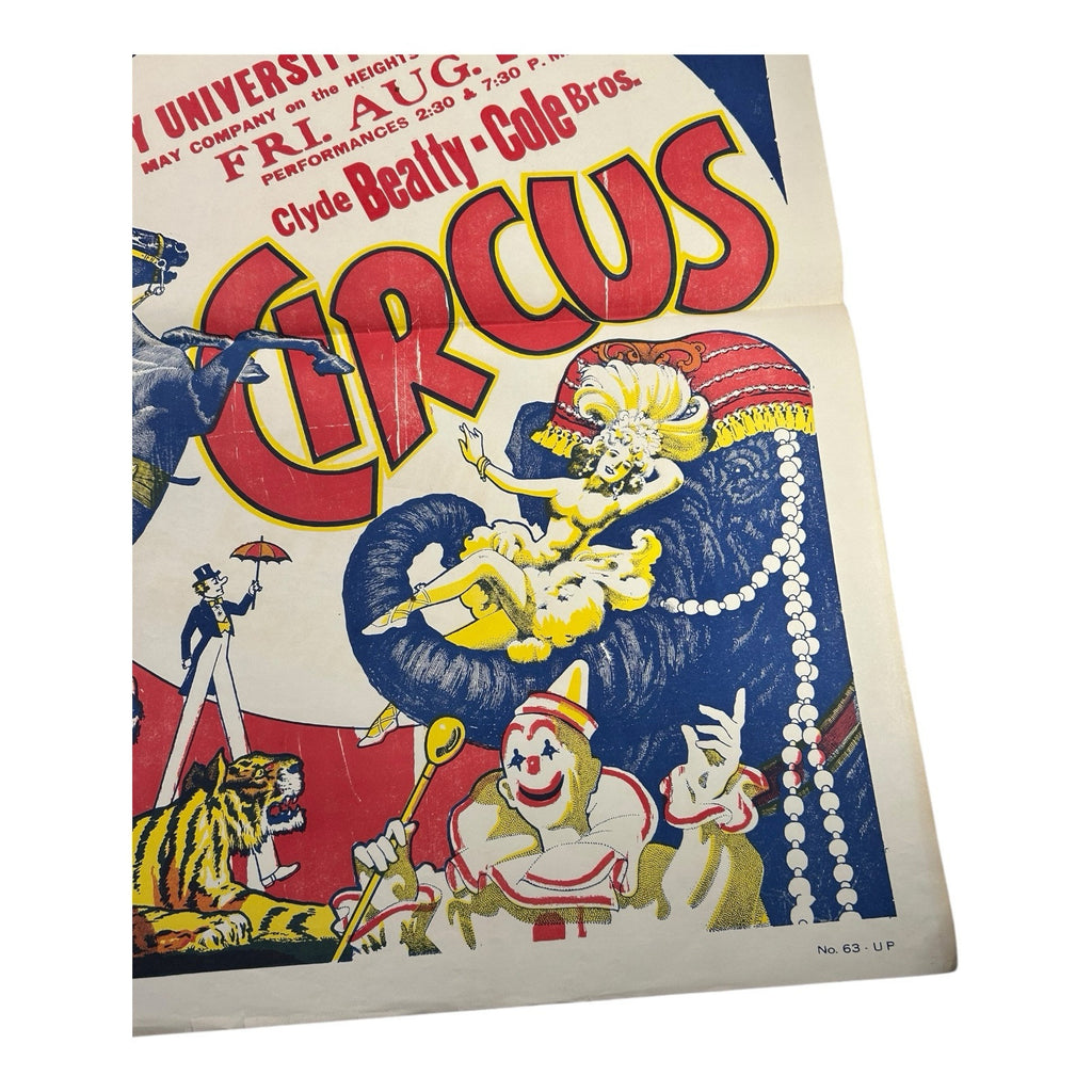 Vintage Clyde Beatty - Cole Brothers Circus Poster