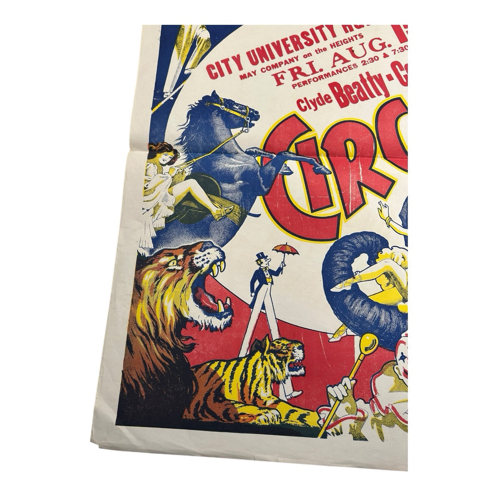 Vintage Clyde Beatty - Cole Brothers Circus Poster