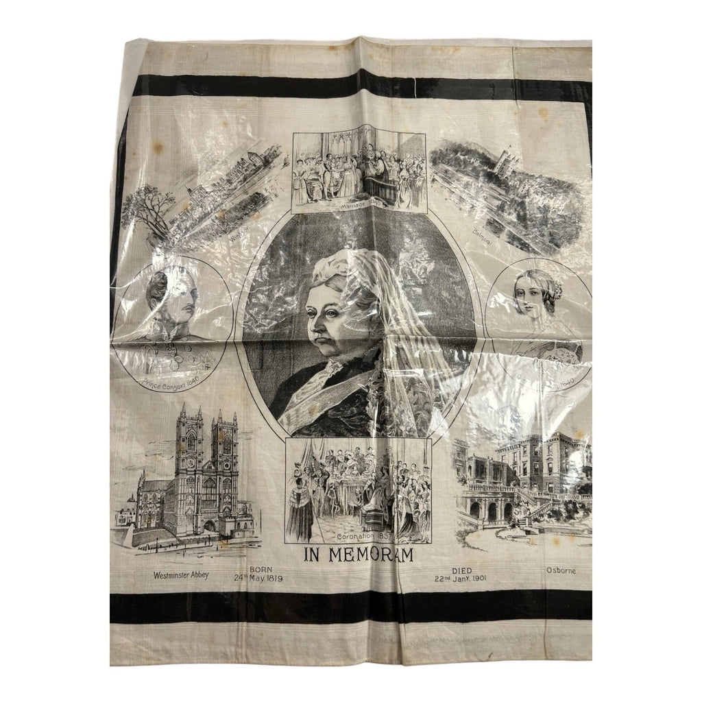 Antique Queen Victoria Commemorative Linen