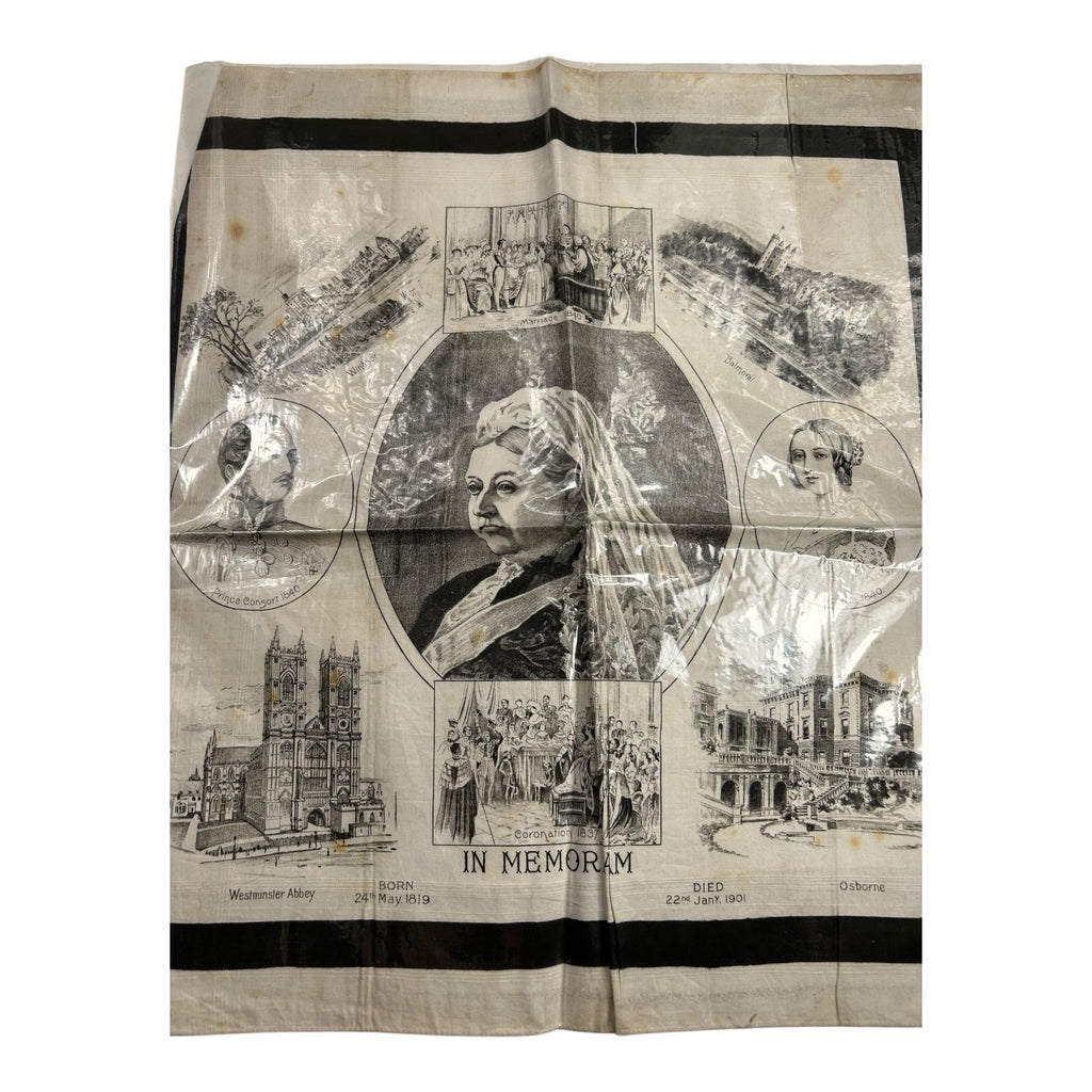Antique Queen Victoria Commemorative Linen