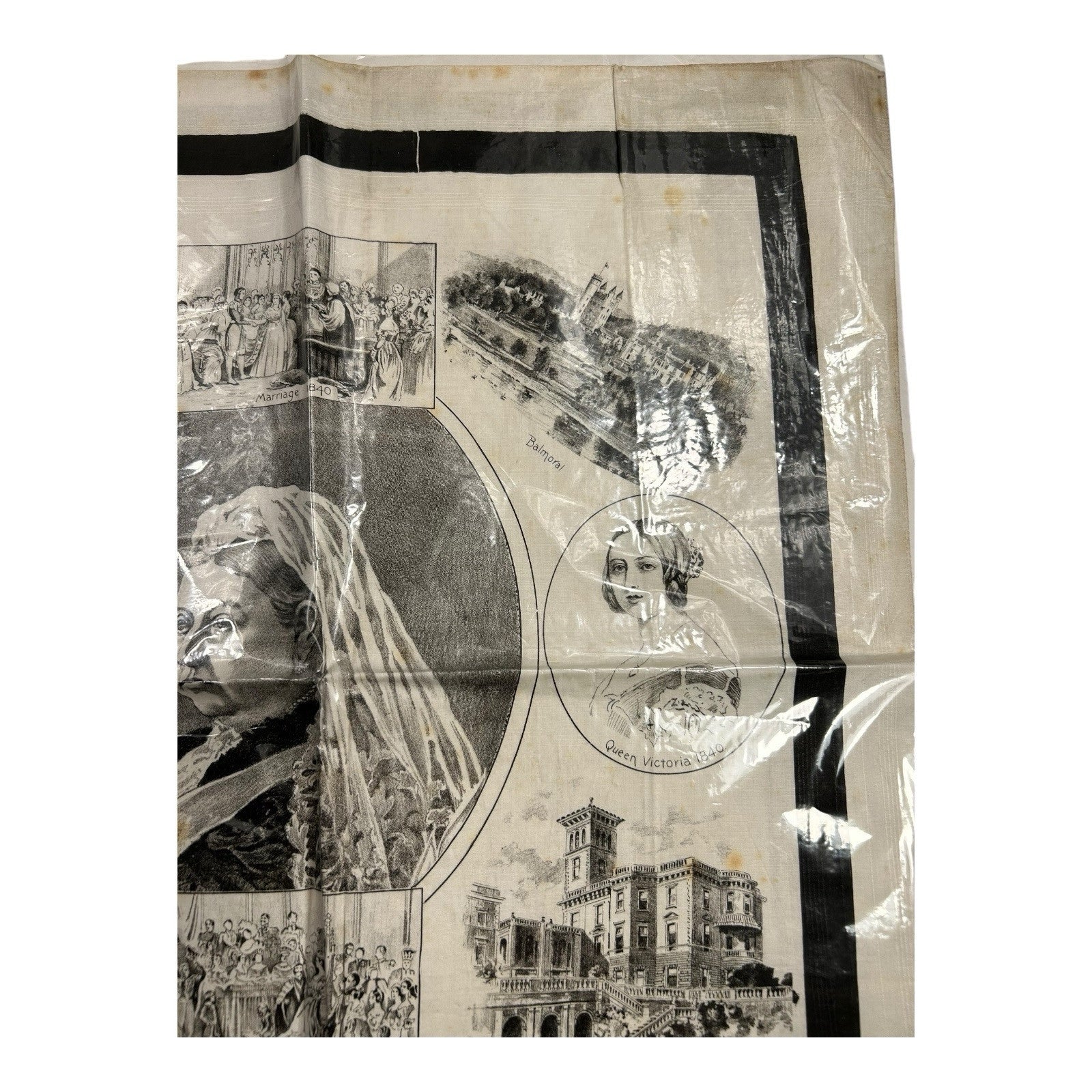 Antique Queen Victoria Commemorative Linen
