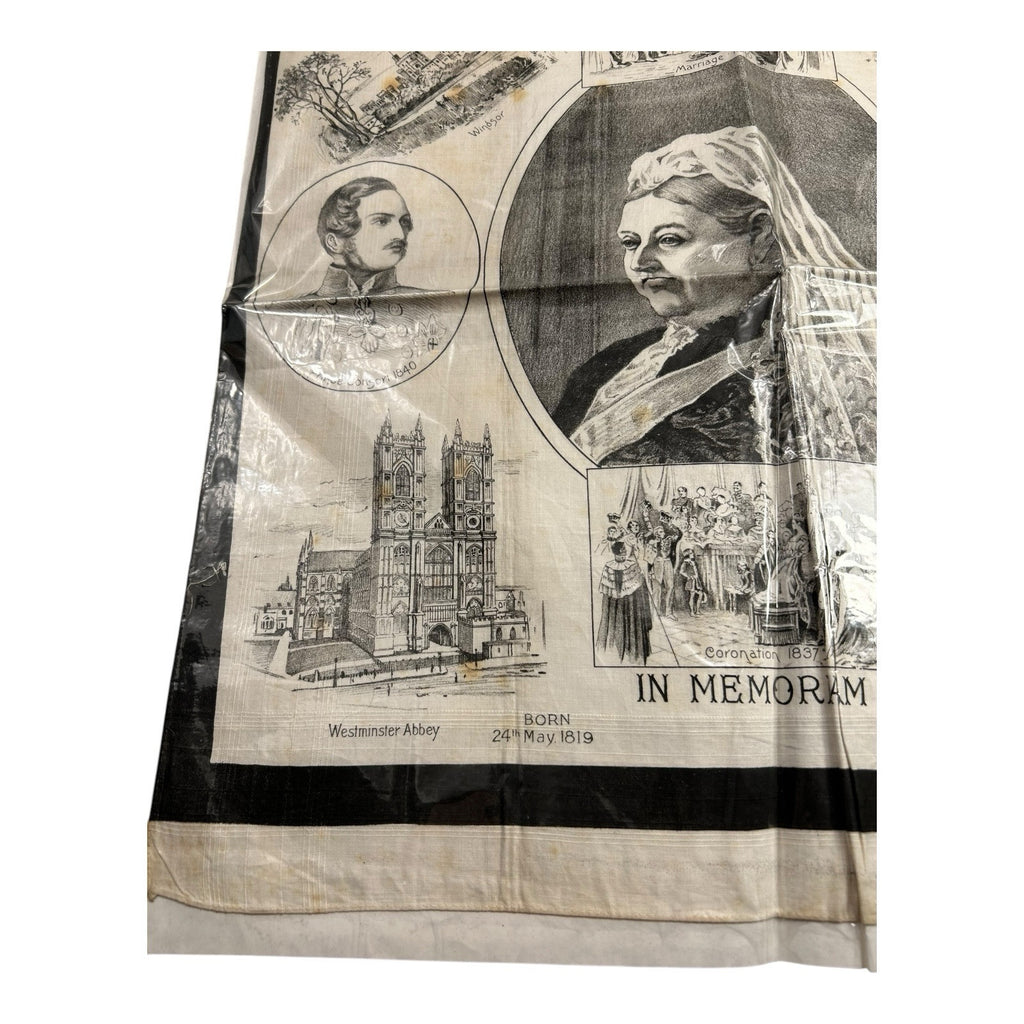 Antique Queen Victoria Commemorative Linen
