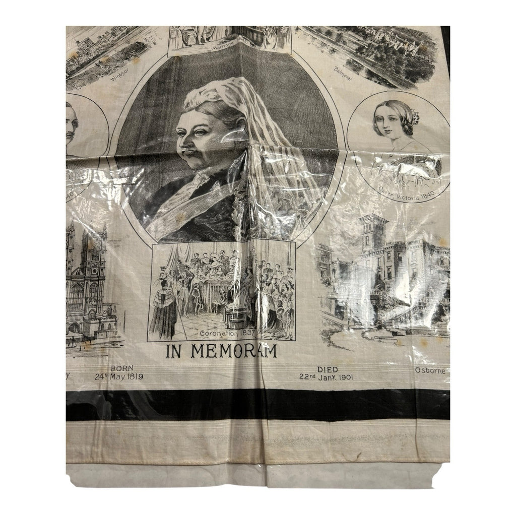 Antique Queen Victoria Commemorative Linen