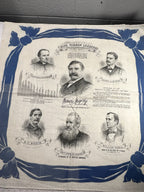 Antique Gospel & Temperance Blue Ribbon Army Leaders Linen