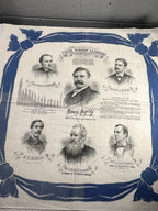 Antique Gospel & Temperance Blue Ribbon Army Leaders Linen
