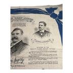 Antique Gospel & Temperance Blue Ribbon Army Leaders Linen