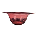 Vintage Set of 3 Cranberry Glass Bowls Owned by Martha Stewart