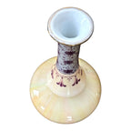 Antique Bohemian Enameled Marbled Opaline Art Glass Vase - Harrach Style