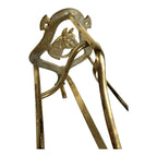 Vintage English Saddle Horse Head Brass Saddle Rack Bracket