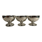 Antique Set of 3 Mercury Glass Dessert Bowls Owned by Martha Stewart