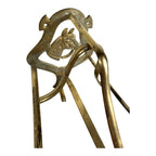 Vintage English Saddle Horse Head Brass Saddle Rack Bracket