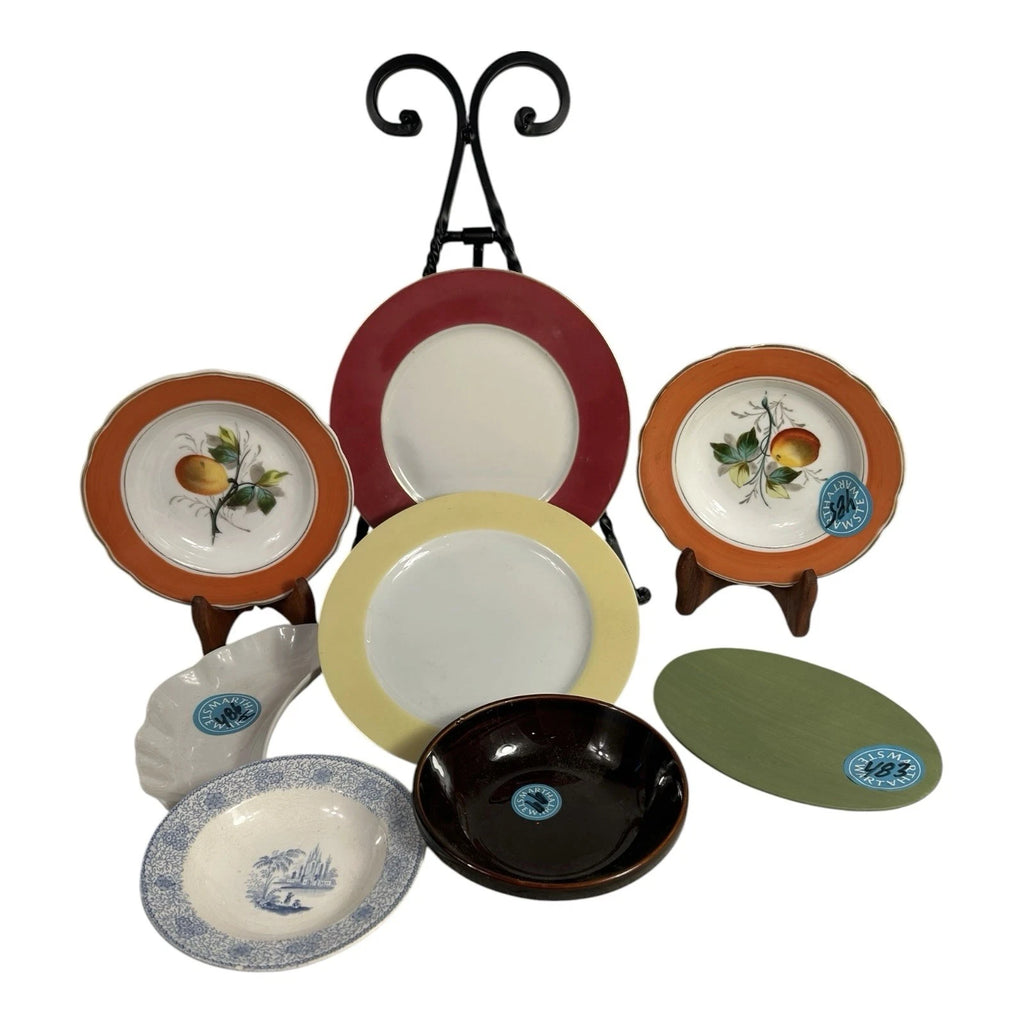 Vintage Lot of 8 Pieces of Ceramic Plates & Dishes Owned by Martha Stewart