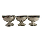 Antique Set of 3 Mercury Glass Dessert Bowls Owned by Martha Stewart