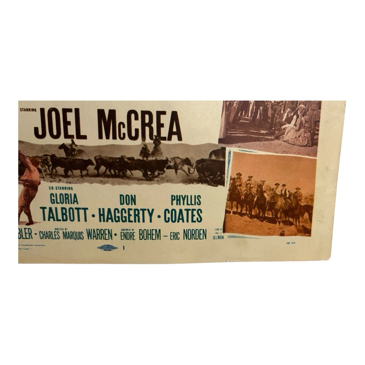 Vintage Western Movie Lobby Card Cattle Empire 1958