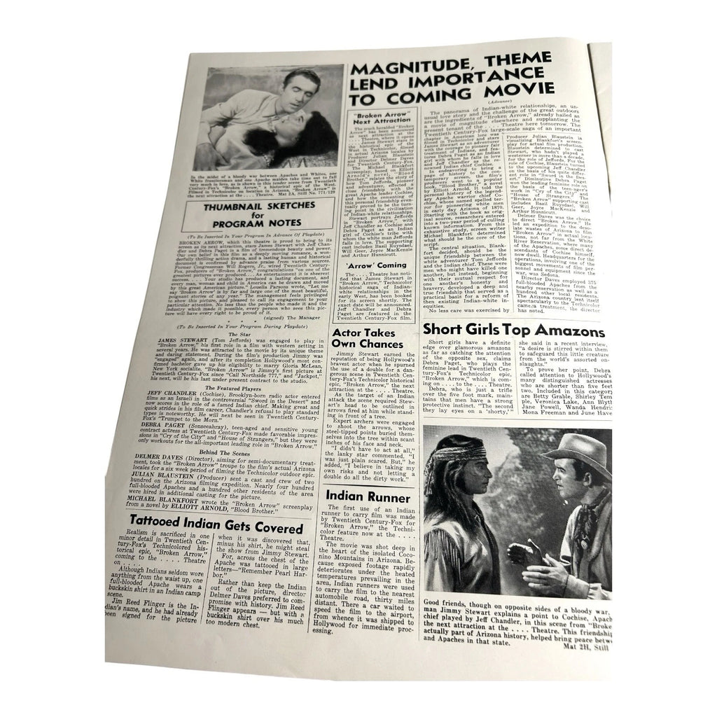 Vintage Movie Press Book Showmans Manual Broken Arrow 1950
