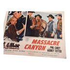 Vintage Western Movie Lobby Card Massacre Canyon 1954